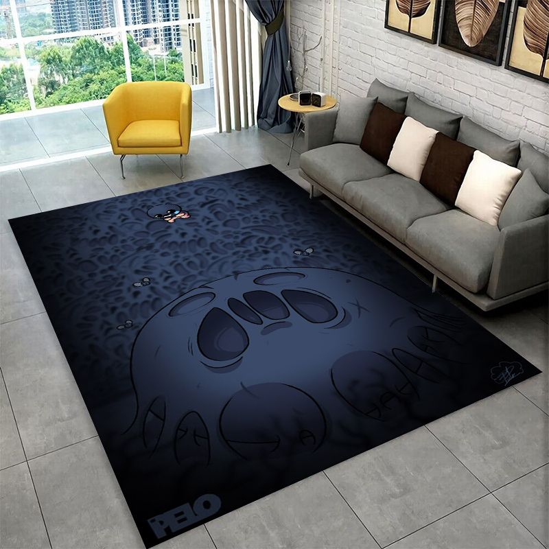 Kids Outdoor Area - RPGゲーム「The Binding Of Isaac」をテーマにした、リビングや子供部屋、遊び場、ソファの下などに敷くのに適した、滑り止め加工が施された柔らかいカーペット。お部屋の装飾や玄関マットとしても、またプレゼントとしても最適です。