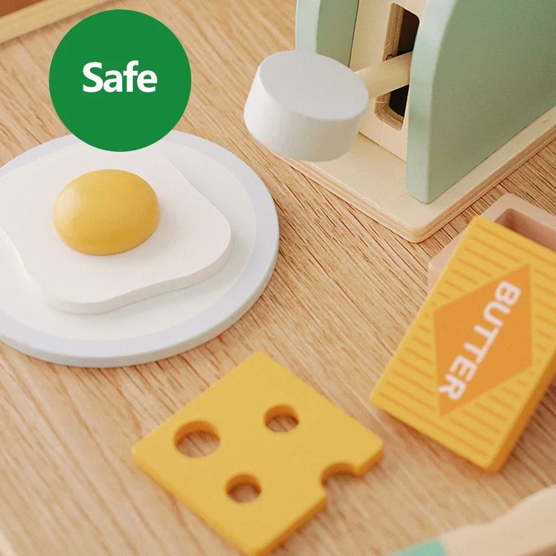 木製シミュレーショントースターおもちゃ キッズごっこ遊びキッ - Kids Outdoor Kitchen Accessories のレビューと価格