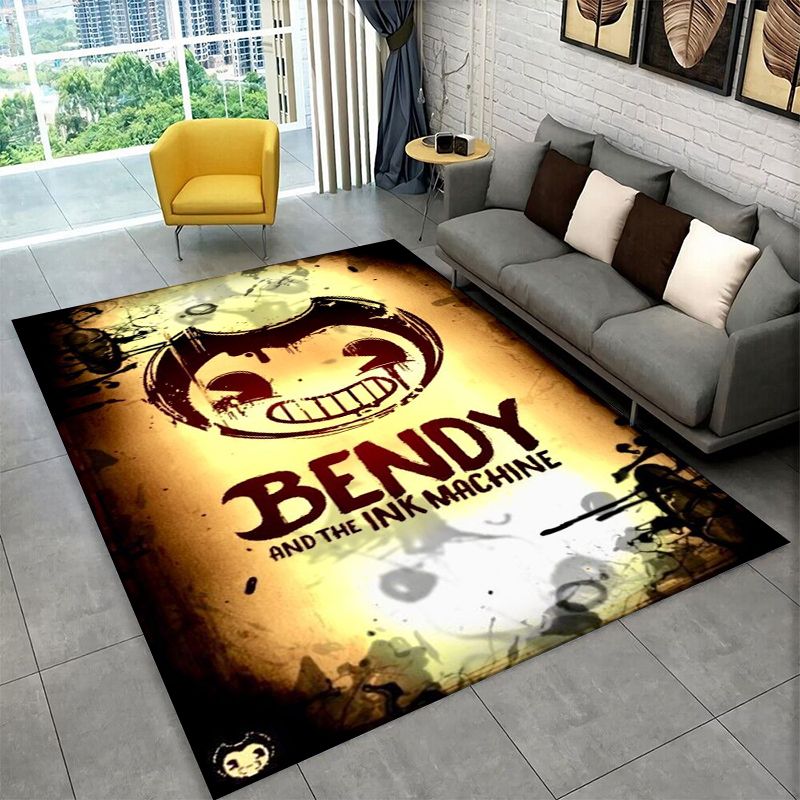 3D B-Bendy ホラーゲーム風のカーペット。リビング、 - Kids Outdoor Area のレビューと価格