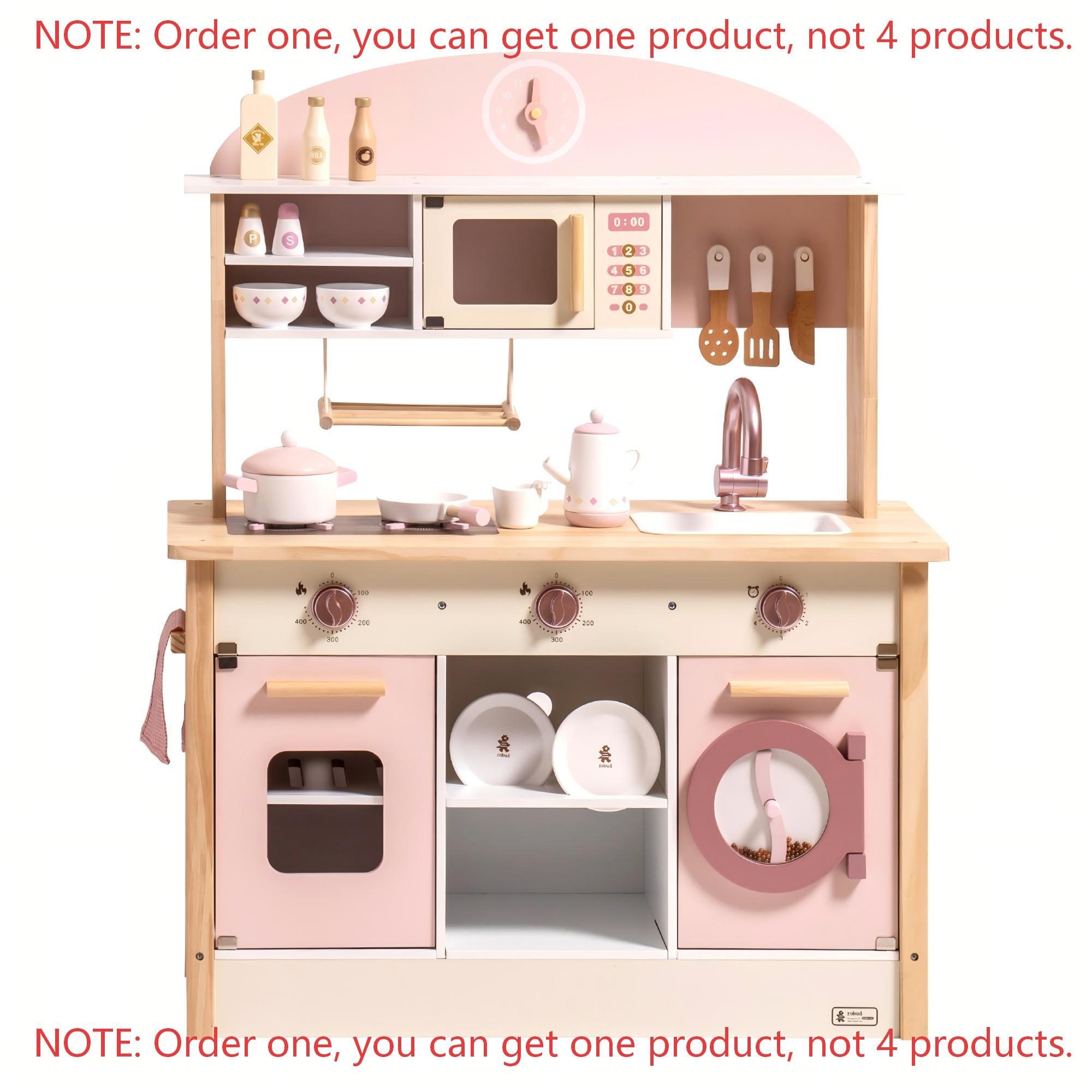 ロブドキッズ 木製ピンクプレイキッチン オールインワンコーナ - Kids Outdoor Kitchen Accessories のレビューと価格