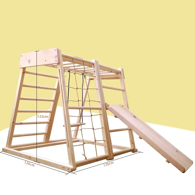 子供用モンテッソーリ木製幼稚園屋内外クライミングジムフレーム - Kids Outdoor Climbing Frame のレビューと価格