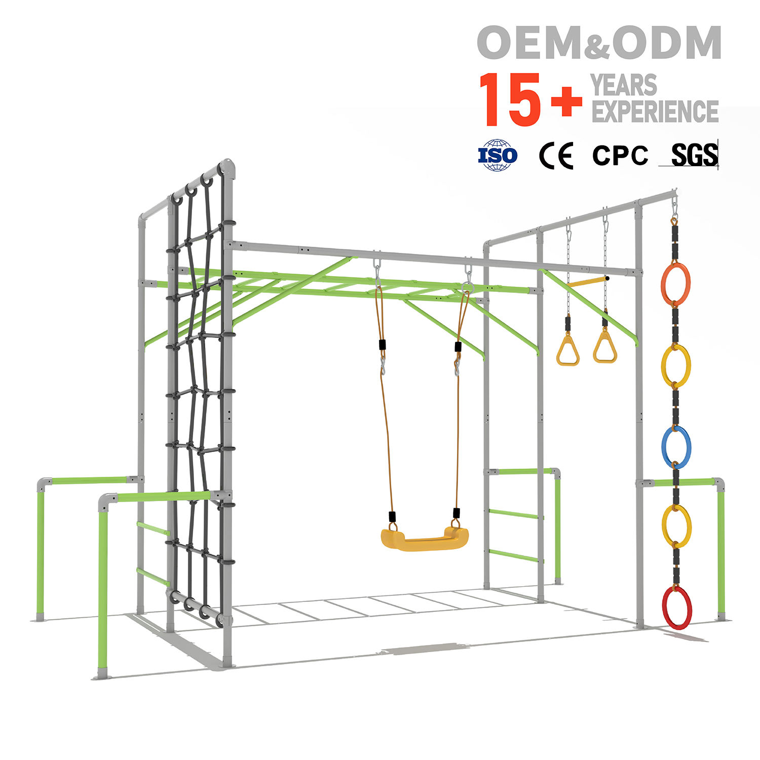 子供用クライミングフレーム、屋外用プレイグラウンド、忍者コー - Kids Outdoor Climbing Frame のレビューと価格